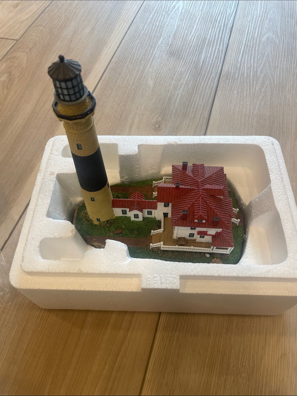 Harbour Lights Decorative Lighthouse Figurine with Red Roofs
